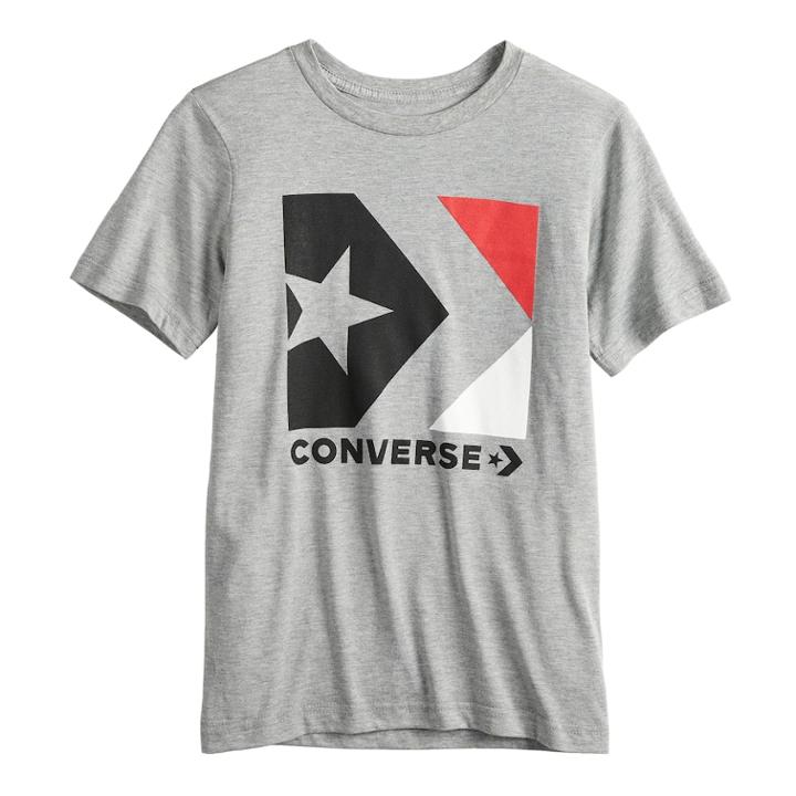 Boys 8-20 Converse Star Cheveron Box Tee, Size: Xl, Grey