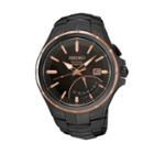 Seiko Men's Coutura Stainless Steel Kinetic Watch - Srn066, Black