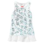 Girls 4-6x Oshkosh B'gosh&reg; Foil Racerback Peplum Tank, Girl's, Size: 4, White