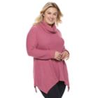 Plus Size Sonoma Goods For Life&trade; Supersoft Cowlneck Tunic, Women's, Size: 1xl, Pink