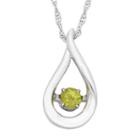 Sterling Silver Peridot Teardrop Pendant Necklace, Women's, Size: 18, Green