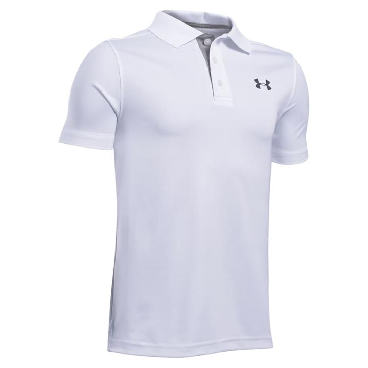 Boys 8-20 Under Armour Performance Polo, Size: Small, White