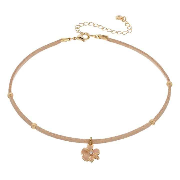 Lc Lauren Conrad Flower Pendant Choker Necklace, Women's, Pink