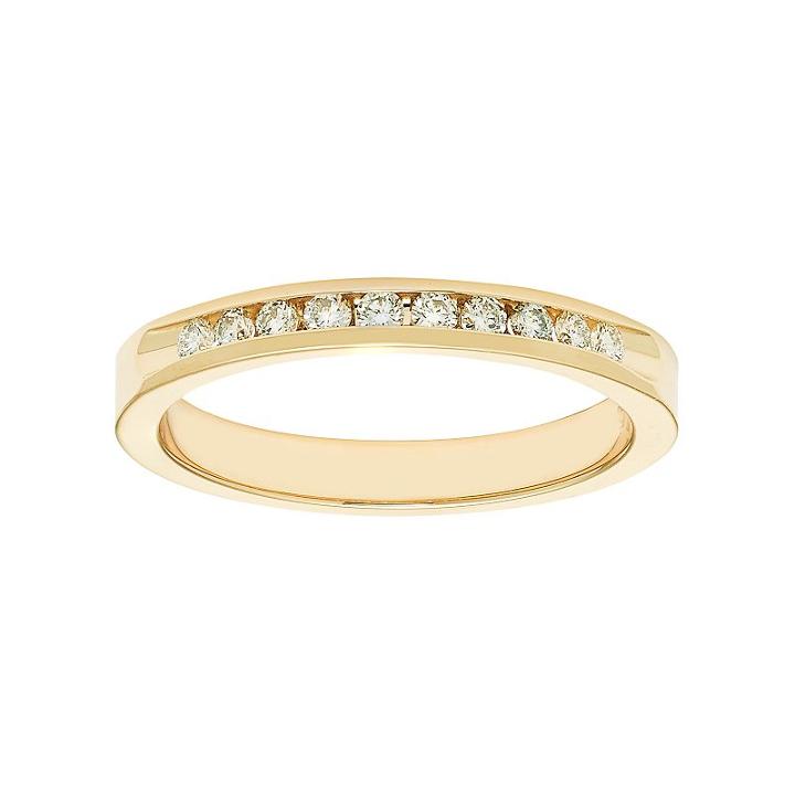 14k Gold 1/5 Carat T.w. Diamond Anniversary Ring, Women's, Size: 7.50, White