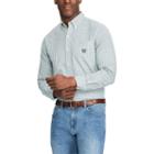 Men's Chaps Classic-fit Tattersall-checked Stretch Oxford Button-down Shirt, Size: Xl, Green