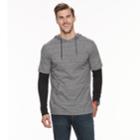 Big & Tall Urban Pipeline&reg; Mock-layered Hoodie Tee, Men's, Size: L Tall, Med Grey