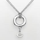 Logoart Cincinnati Reds Sterling Silver Logo Halo Pendant, Women's, Size: 16, Grey