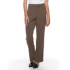 Women's Napa Valley Slimming Solution Straight-leg Pants, Size: 16 Avg/reg, Med Brown