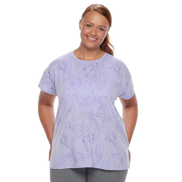 Plus Size Tek Gear&reg; Crewneck Jersey Tee, Women's, Size: 2xl, Med Purple