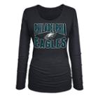 Women's 5th & Ocean Philadelphia Eagles Triblend Tee, Size: Small, Black