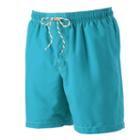 Men's Croft & Barrow&reg; Solid Microfiber Swim Trunks, Size: Medium, Blue Other