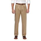 Big & Tall Haggar Premium Stretch No-iron Khaki Pleated Pants, Men's, Size: 50x32, White Oth