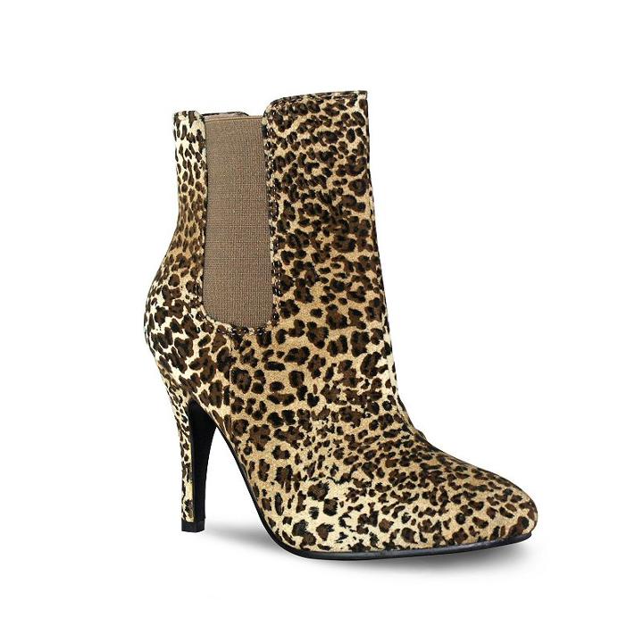 Olivia Miller Shania Women's High Heel Chelsea Boots, Girl's, Size: 6, Brown