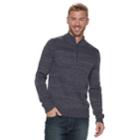 Men's Van Heusen Classic-fit Heather Quarter-zip Pullover, Size: Xxl, Med Blue
