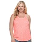So, Juniors' Plus Size &reg; Strappy Back Tank, Girl's, Size: 1xl, Brt Pink