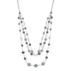 White Beaded Swag Necklace, Women's
