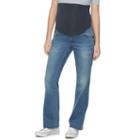 Maternity A:glow Belly Panel Faded Bootcut Jeans, Women's, Size: 14 Sh-mat, Med Blue