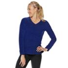 Women's Tek Gear&reg; Long Sleeve Microfleece Top, Size: Xl, Dark Blue