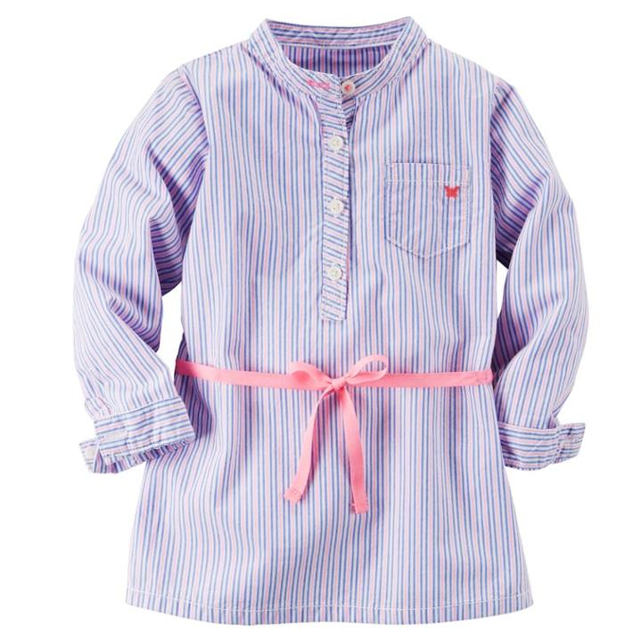 Girls 4-8 Carter's Girls Striped Tunic, Size: 7, Purple