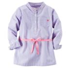 Girls 4-8 Carter's Girls Striped Tunic, Size: 7, Purple