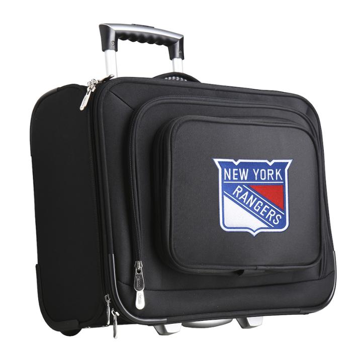 New York Rangers 16-in. Laptop Wheeled Business Case, Adult Unisex, Size: Cmptr Case, Black