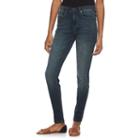 Juniors' Mudd&reg; High-waisted Denim Jeggings, Girl's, Size: 17, Dark Blue