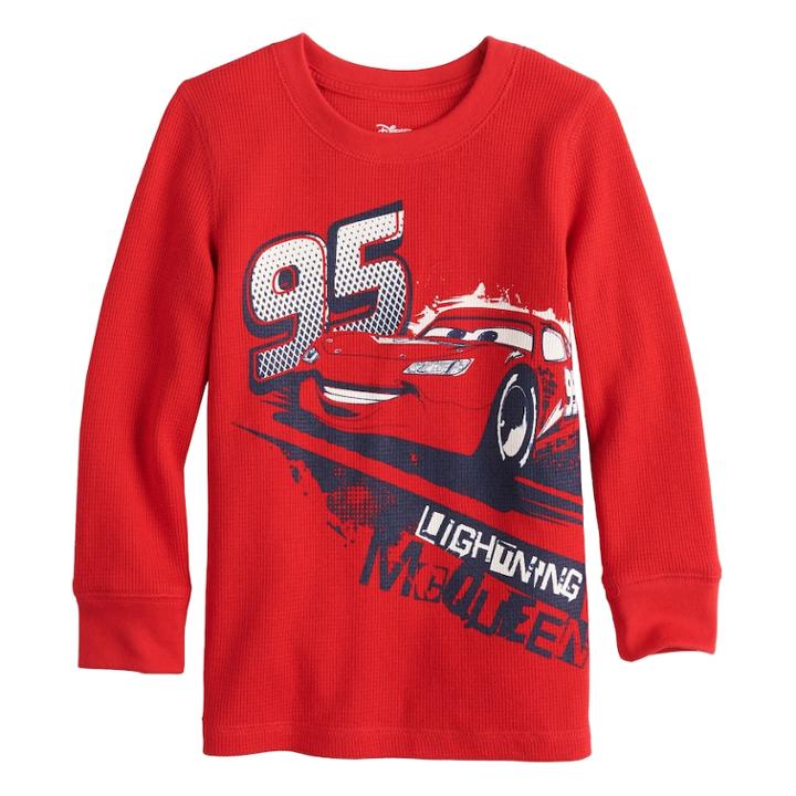 Disney / Pixar Cars Toddler Boy Lightning Mcqueen Thermal Graphic Tee By Jumping Beans&reg;, Size: 3t, Med Red