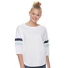 Juniors' So&reg; Varsity Tunic Tee, Teens, Size: Medium, White