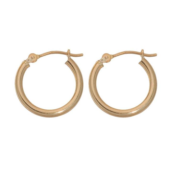 18k Gold Hoop Earrings, Women's, Yellow