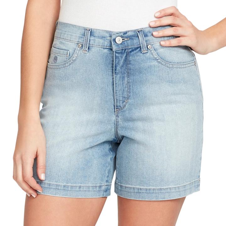 Women's Gloria Vanderbilt Amanda Jean Shorts, Size: 6, Light Blue