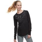 Women's Tek Gear&reg; Crewneck Long Sleeve Tee, Size: Xxl, Black