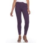 Women's Croft & Barrow&reg; Tummy Control Leggings, Size: Xs Long, Drk Purple