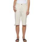 Women's Caribbean Joe Skimmer Capris, Size: 10, Dark Beige