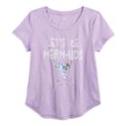 Girls 7-16 & Plus Size So&reg; Curve Hem Shiny Graphic Tee, Size: 14, Lt Purple