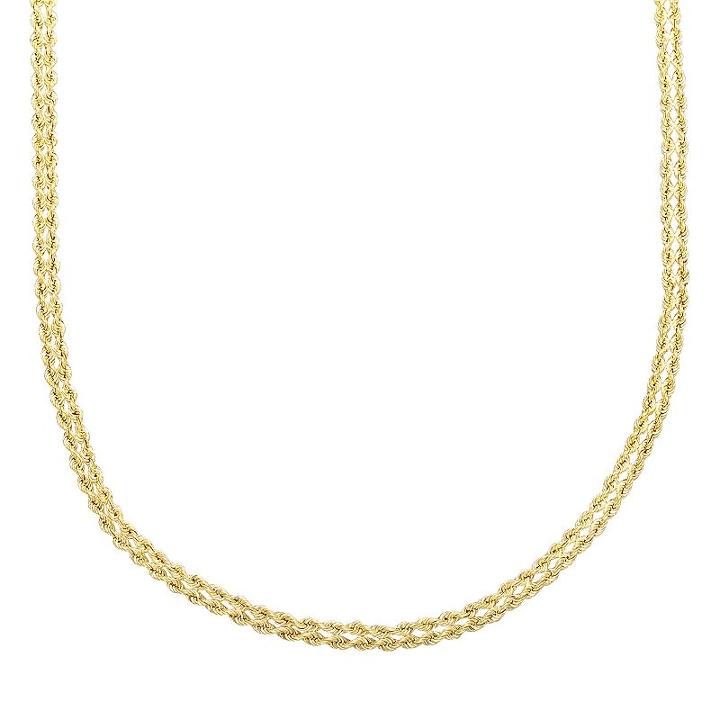 Everlasting Gold 10k Gold Double Rope Chain Necklace - 18 In, Women's, Size: 18