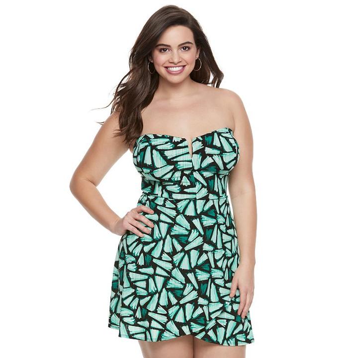 Juniors' Plus Size Candie's® Strapless Petal Hem Dress, Girl's, Size: 3xl, Black