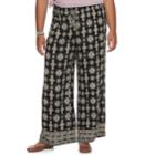 Juniors' Plus Size Mudd&reg; Wide-leg Soft Pants, Teens, Size: 2xl, Black