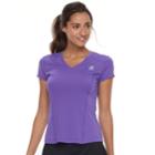 Women's Fila Sport&reg; Upf Short Sleeve V-neck Tee, Size: Large, Med Purple