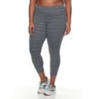 Plus Size Tek Gear Cropped Legging, Women's, Size: 2xl, Dark Grey