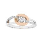 Two Tone 14k Gold 1/4 Carat T.w. Diamond Knot Ring, Women's, Size: 5, White