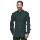 Big & Tall Croft & Barrow&reg; True Comfort Plaid Classic-fit Flannel Button-down Shirt, Men's, Size: Medium, Green