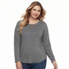 Plus Size Apt. 9&reg; Geometric Print Tee, Women's, Size: 1xl, Med Grey