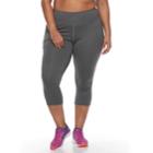 Plus Size Tek Gear&reg; Lattice Capri Leggings, Women's, Size: 1xl, Turquoise/blue (turq/aqua)