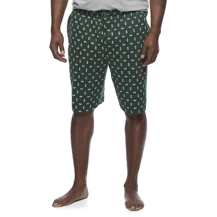 Big & Tall Croft & Barrow&reg; True Comfort Lounge Shorts, Men's, Size: L Tall, Green