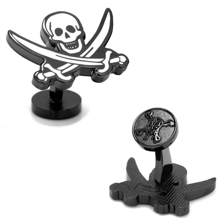 Disney Pirates Of The Caribbean Black Pearl Flag Cuff Links, Men's