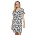 Women's Apt. 9&reg; Cuffed T-shirt Dress, Size: Xl, Oxford