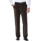 Men's Haggar Classic-fit Stretch Expandable Waistband Corduroy Pants, Size: 44x29, Med Brown