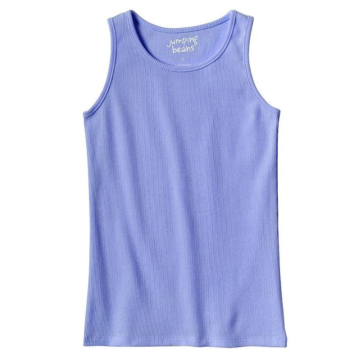 Girls 4-10 Jumping Beans&reg; Basic Ribbed Tank Top, Girl's, Size: 10, Blue (navy)