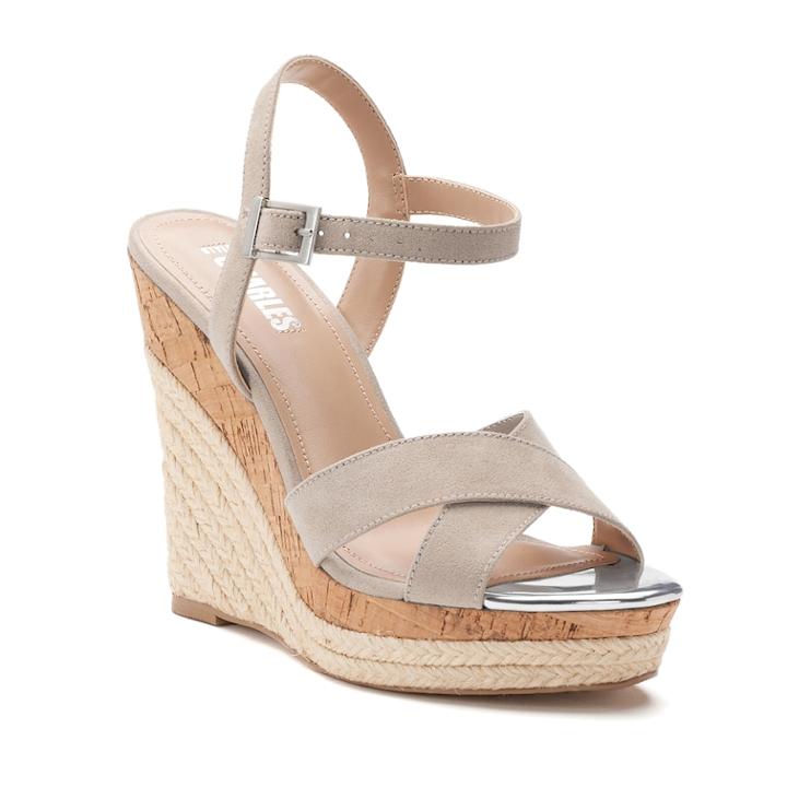 Style Charles By Charles David Annex Women's Strappy Wedge Sandals, Size: Medium (10), Grey