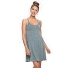 Juniors' So&reg; Racerback Swing Dress, Teens, Size: Small, Grey (charcoal)